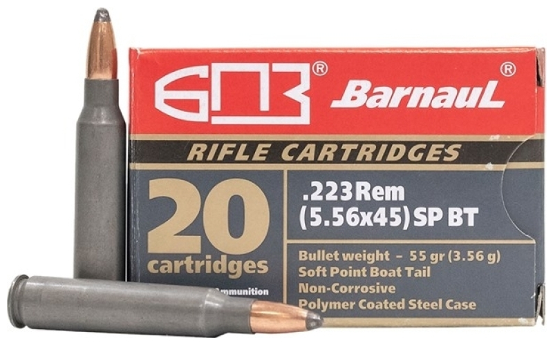 Barnaul Ammunition 223 remington 55gr soft point 20/box